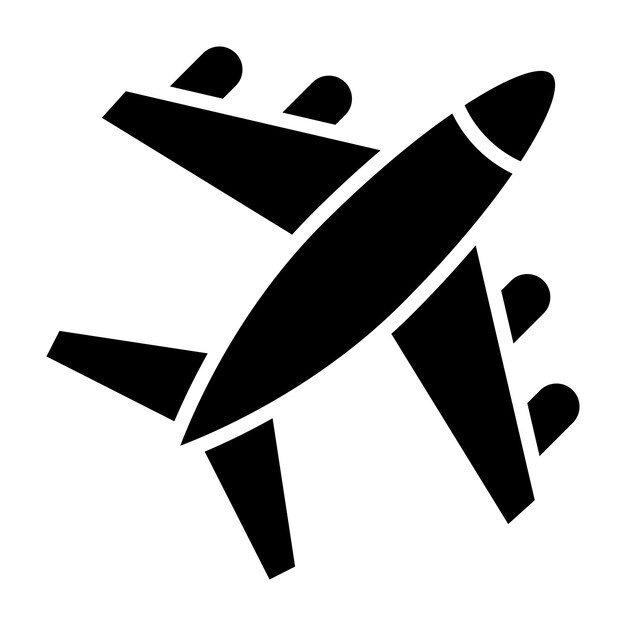 Ilustración del diseño del icono vectorial del avión