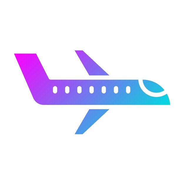 Ilustración del diseño del icono vectorial del avión