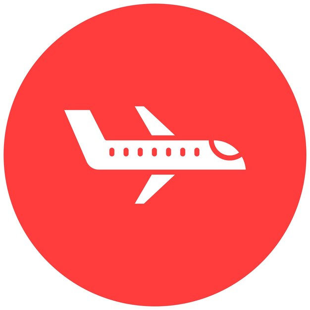 Ilustración del diseño del icono vectorial del avión
