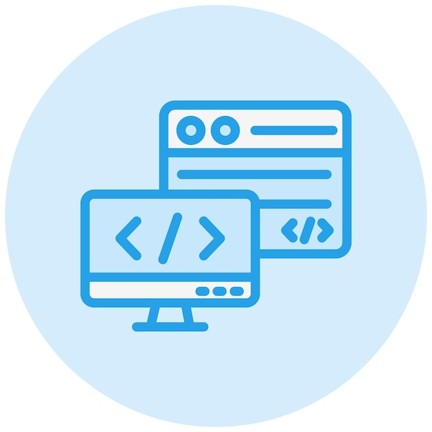 Ilustración del diseño del icono vectorial de backend