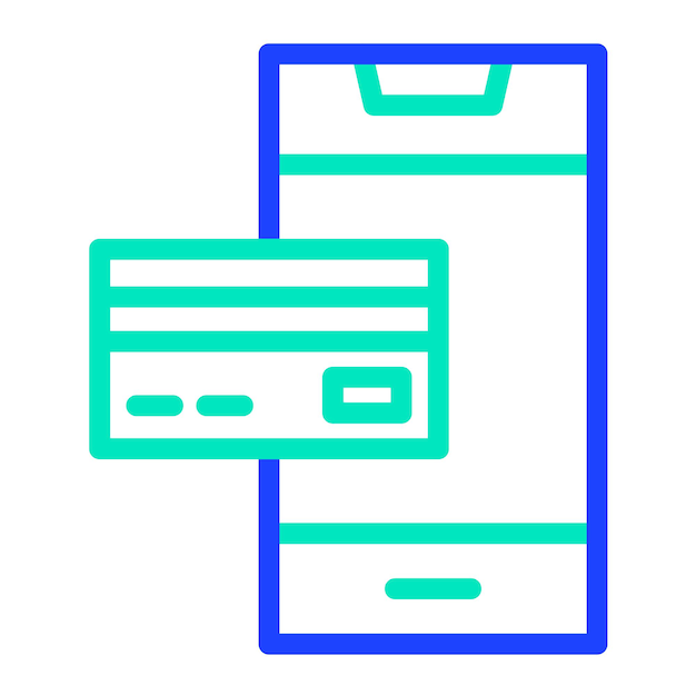 Ilustración del diseño del icono vectorial de la banca móvil