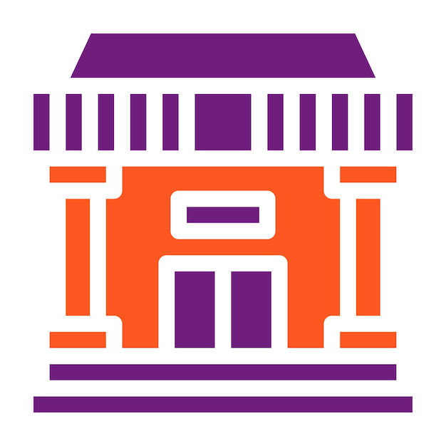 Ilustración del diseño del icono vectorial del banco