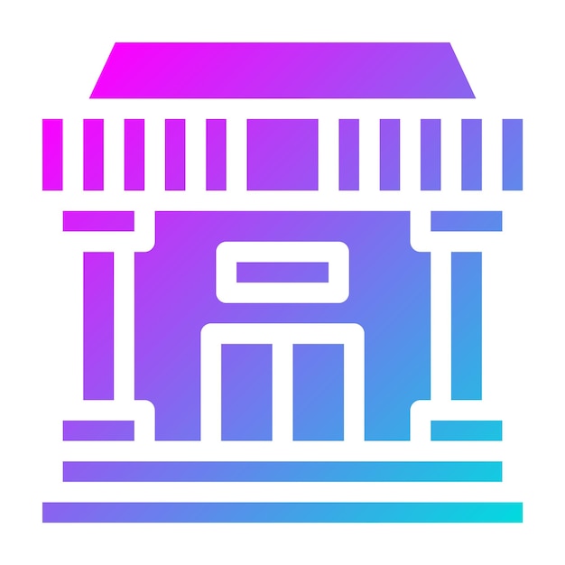 Ilustración del diseño del icono vectorial del banco