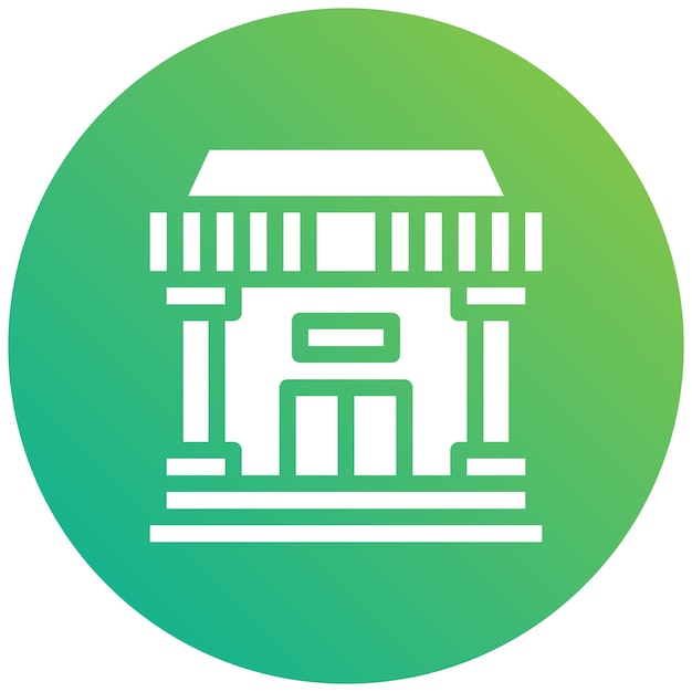 Ilustración del diseño del icono vectorial del banco