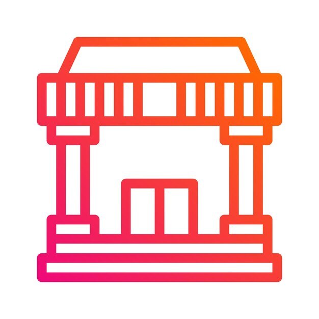 Ilustración del diseño del icono vectorial del banco
