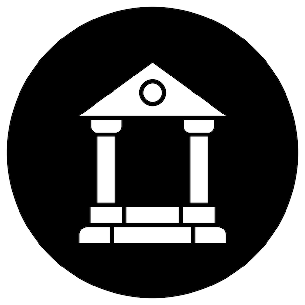 Ilustración del diseño del icono vectorial del banco