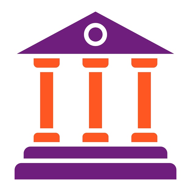 Ilustración del diseño del icono vectorial del banco