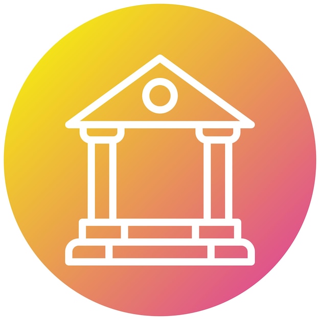 Ilustración del diseño del icono vectorial del banco