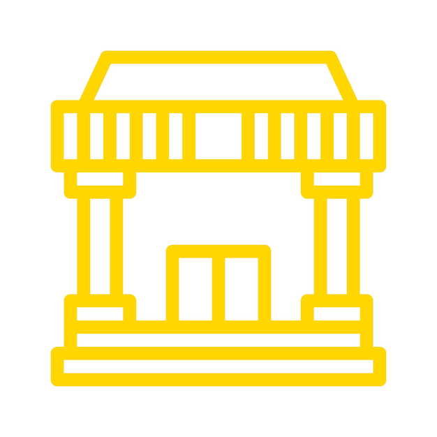 Ilustración del diseño del icono vectorial del banco