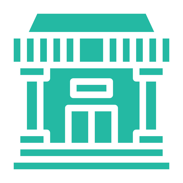 Ilustración del diseño del icono vectorial del banco