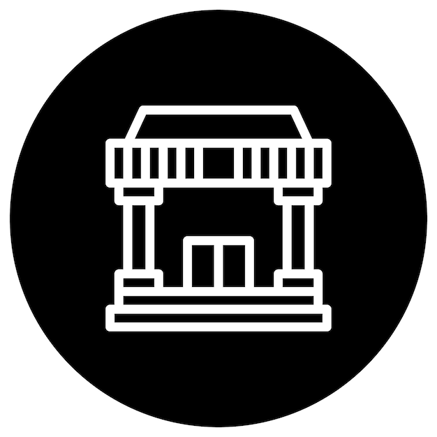 Ilustración del diseño del icono vectorial del banco