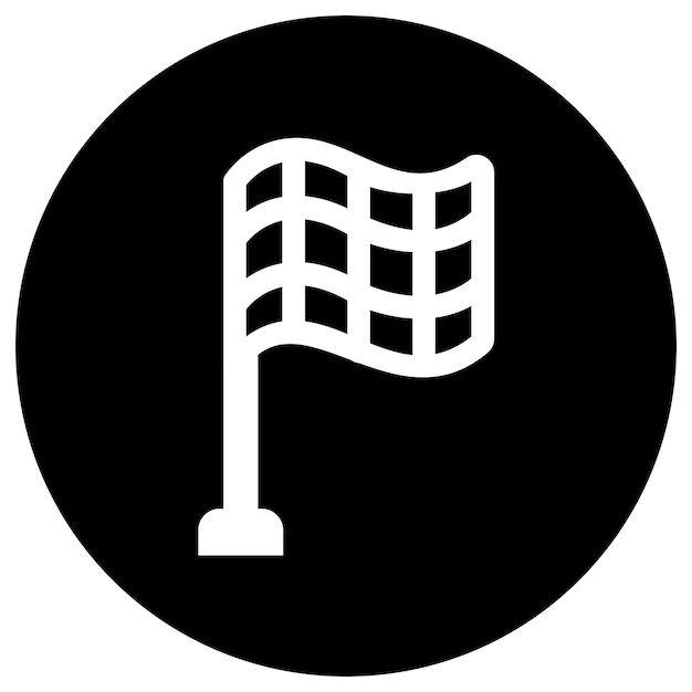 Ilustración del diseño del icono vectorial de la bandera a cuadros