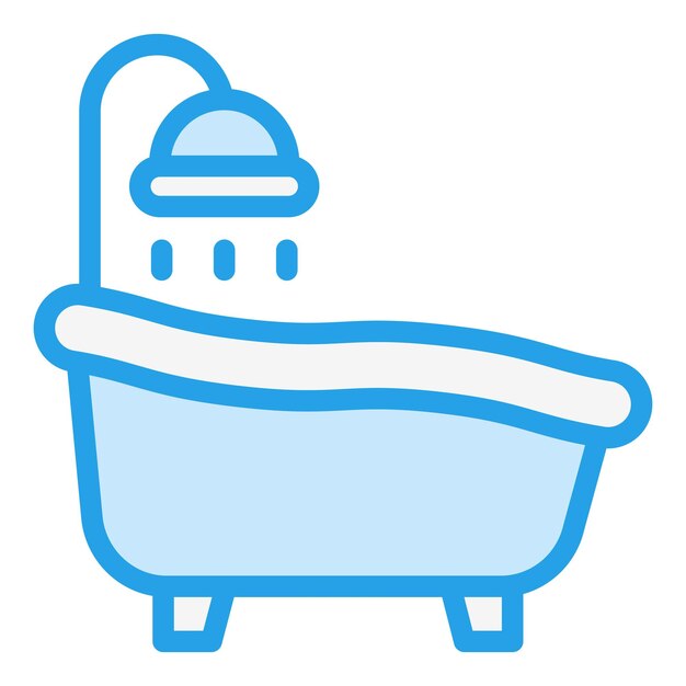 Ilustración del diseño del icono vectorial de la bañera