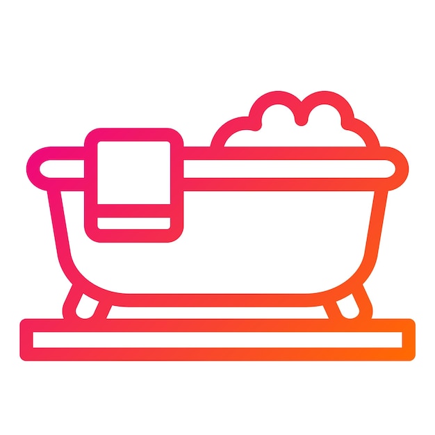 Ilustración del diseño del icono vectorial de la bañera
