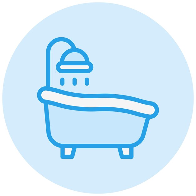 Ilustración del diseño del icono vectorial de la bañera