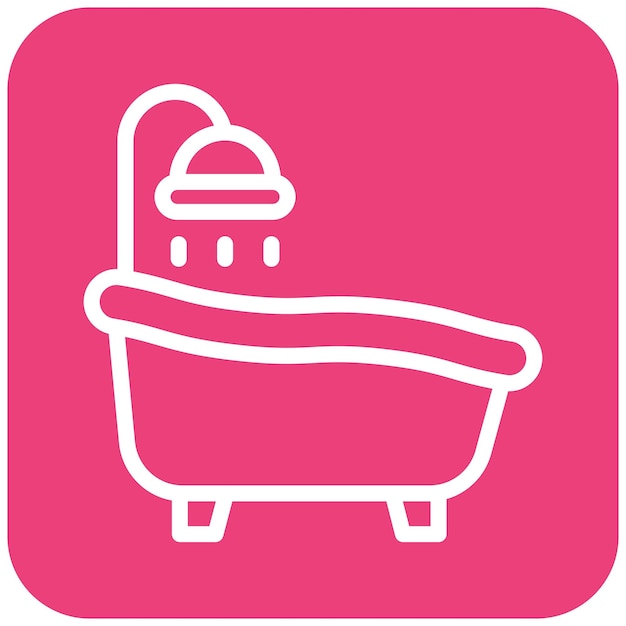 Ilustración del diseño del icono vectorial de la bañera