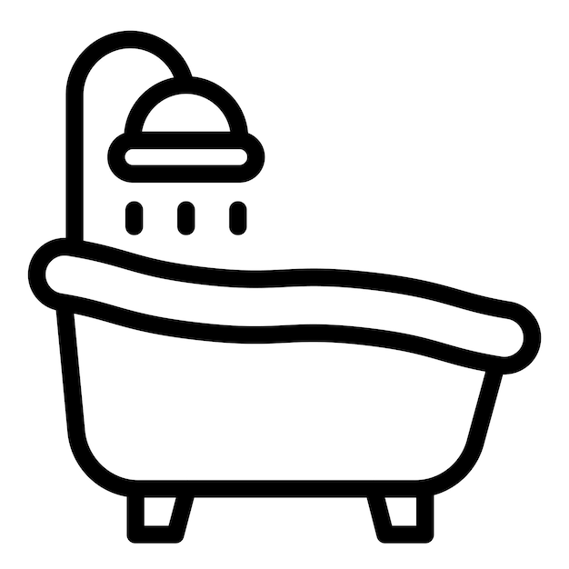 Ilustración del diseño del icono vectorial de la bañera