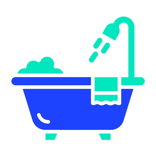 Ilustración del diseño del icono vectorial de la bañera