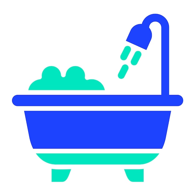 Ilustración del diseño del icono vectorial de la bañera