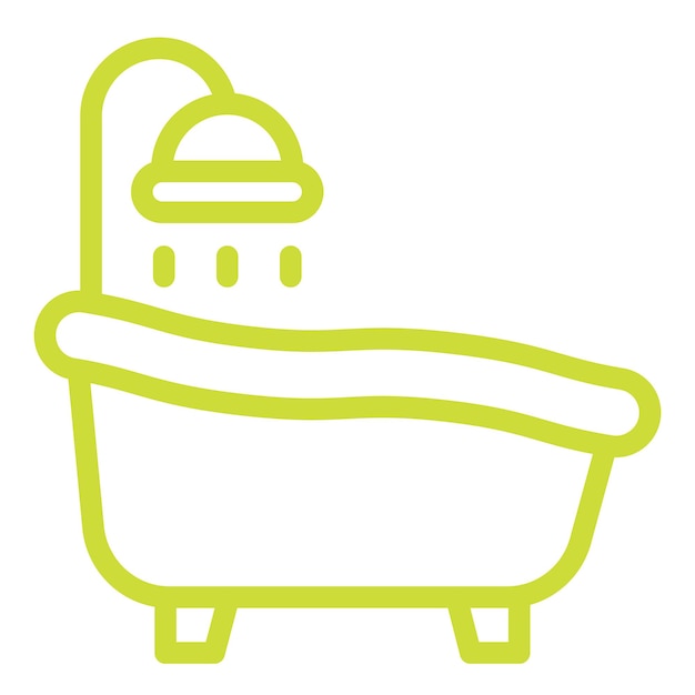 Ilustración del diseño del icono vectorial de la bañera
