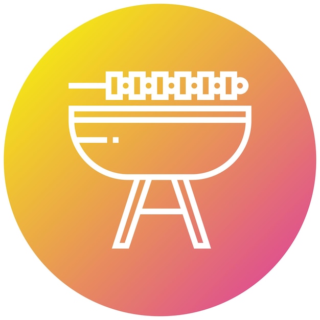Ilustración del diseño del icono vectorial de la barbacoa