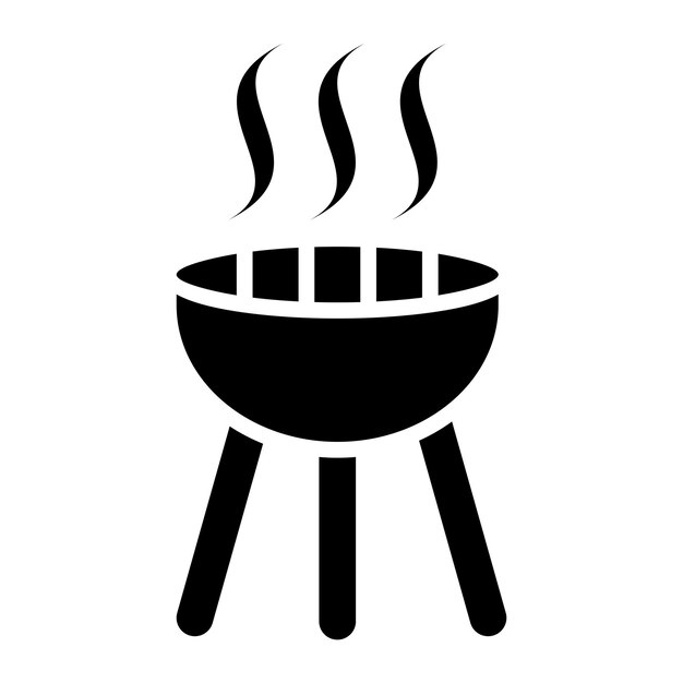 Ilustración del diseño del icono vectorial de la barbacoa