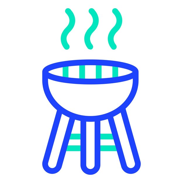 Ilustración del diseño del icono vectorial de la barbacoa