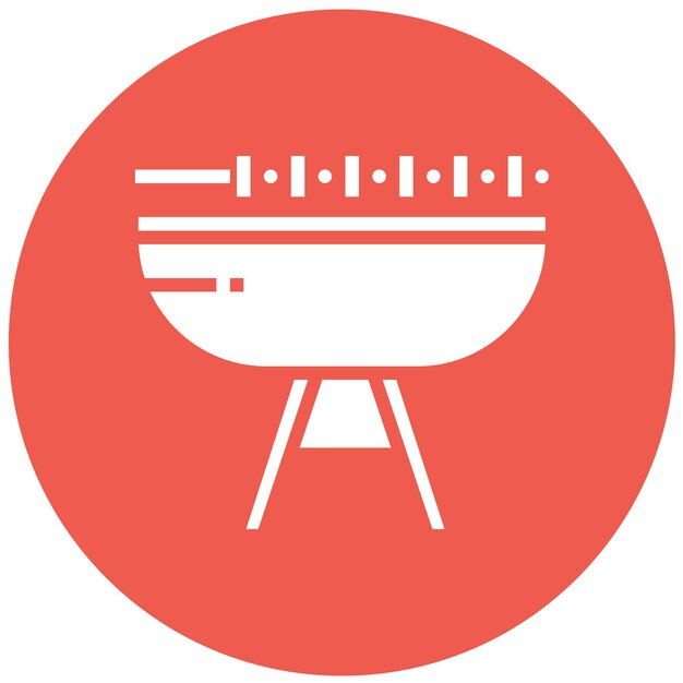 Ilustración del diseño del icono vectorial de la barbacoa