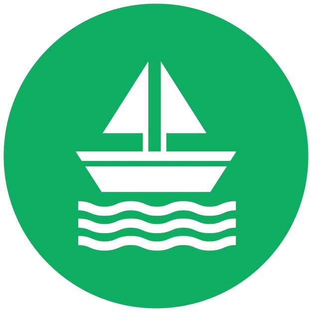 Ilustración del diseño del icono vectorial del barco
