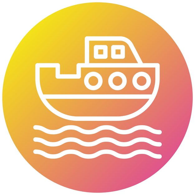 Ilustración del diseño del icono vectorial del barco
