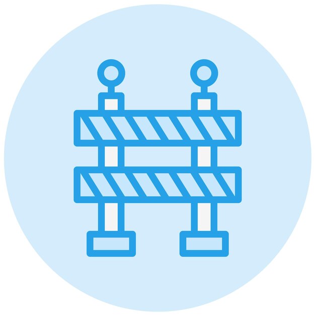 Ilustración del diseño del icono vectorial de la barrera vial
