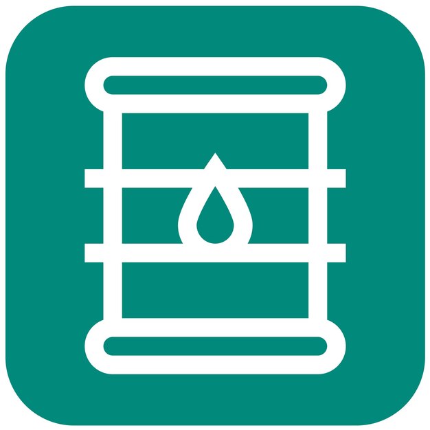 Ilustración del diseño del icono vectorial del barril ecológico