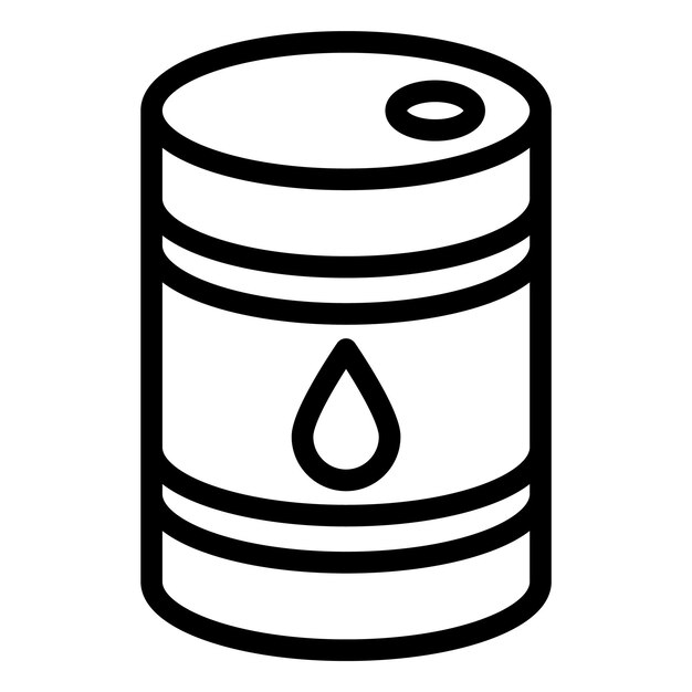 Ilustración del diseño del icono vectorial del barril de petróleo