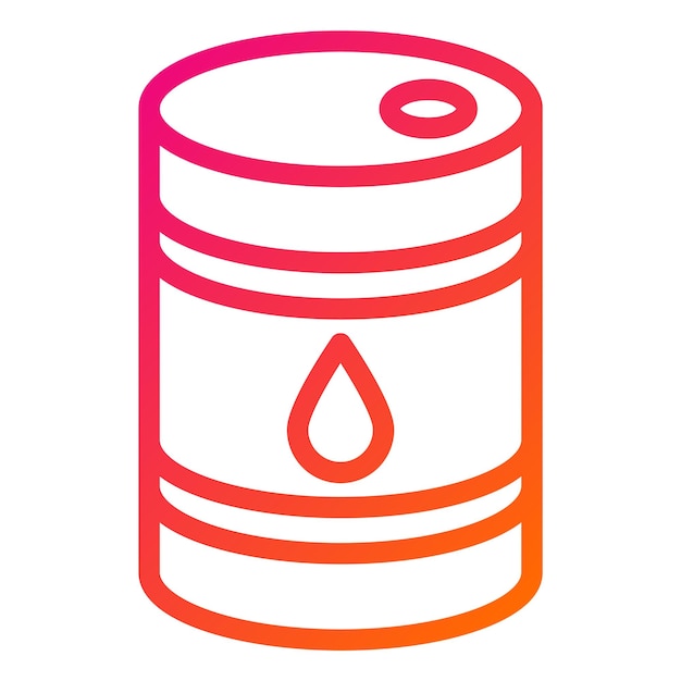 Ilustración del diseño del icono vectorial del barril de petróleo