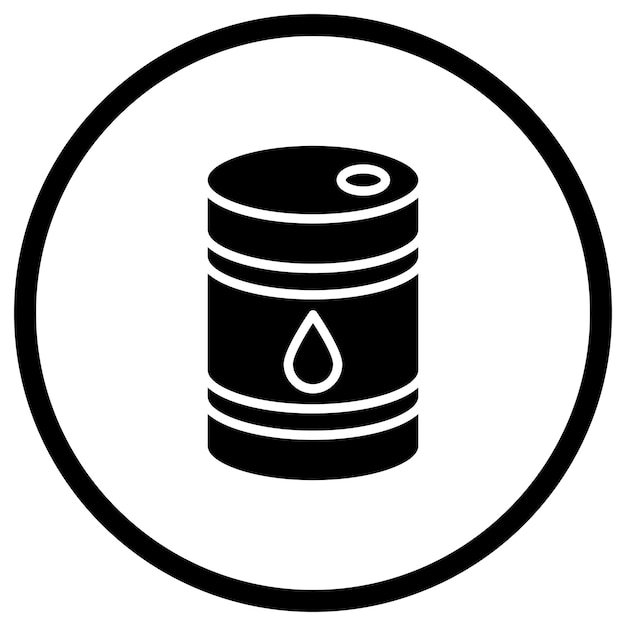 Ilustración del diseño del icono vectorial del barril de petróleo