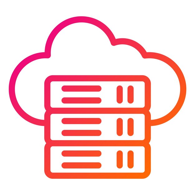 Ilustración del diseño del icono vectorial de la base de datos