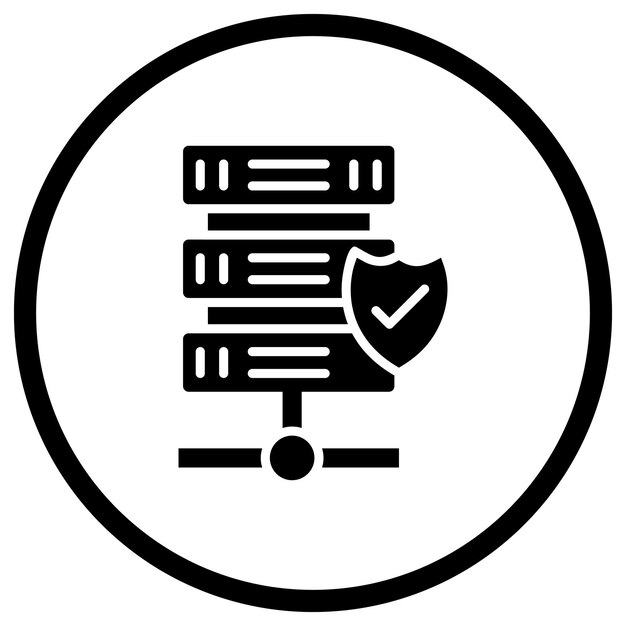 Ilustración del diseño del icono vectorial de la base de datos