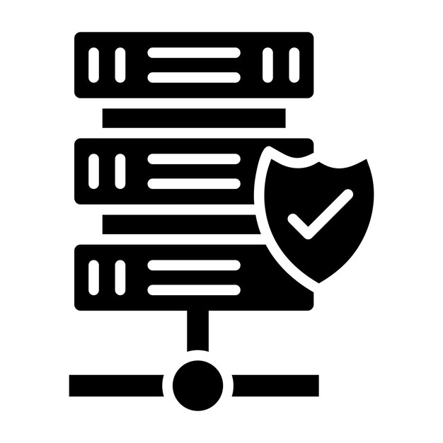 Ilustración del diseño del icono vectorial de la base de datos