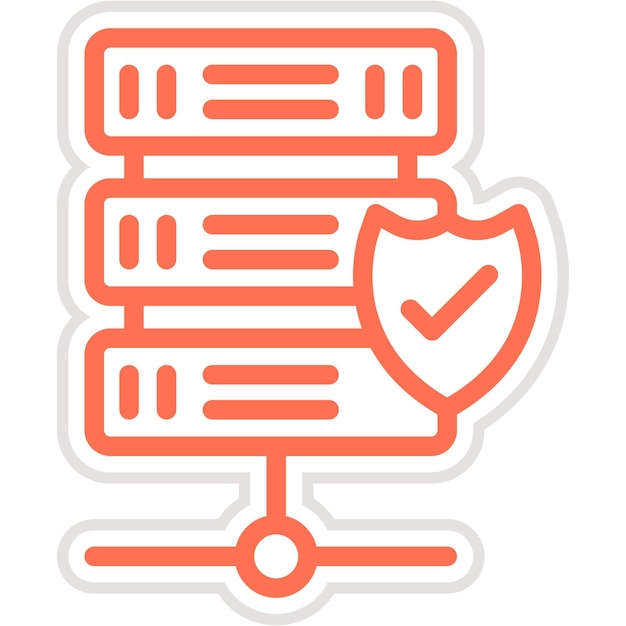 Ilustración del diseño del icono vectorial de la base de datos