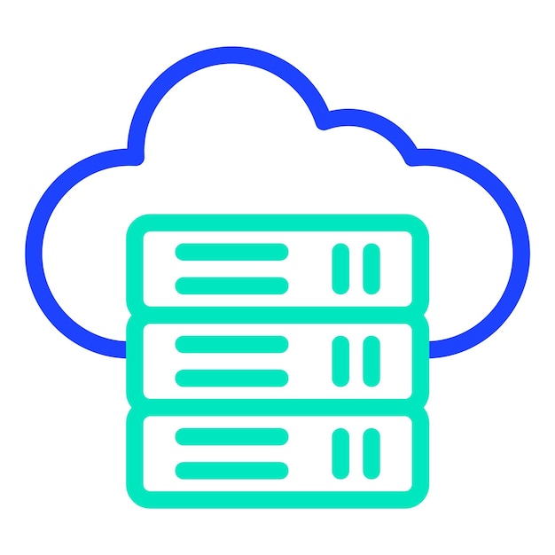 Ilustración del diseño del icono vectorial de la base de datos