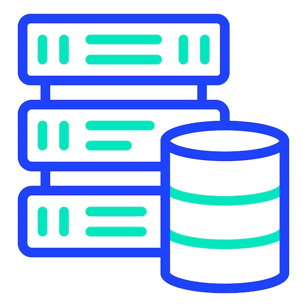 Ilustración del diseño del icono vectorial de la base de datos