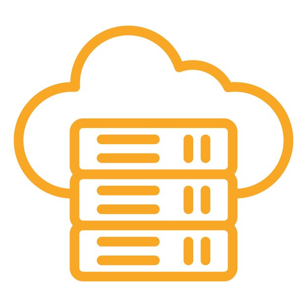 Ilustración del diseño del icono vectorial de la base de datos