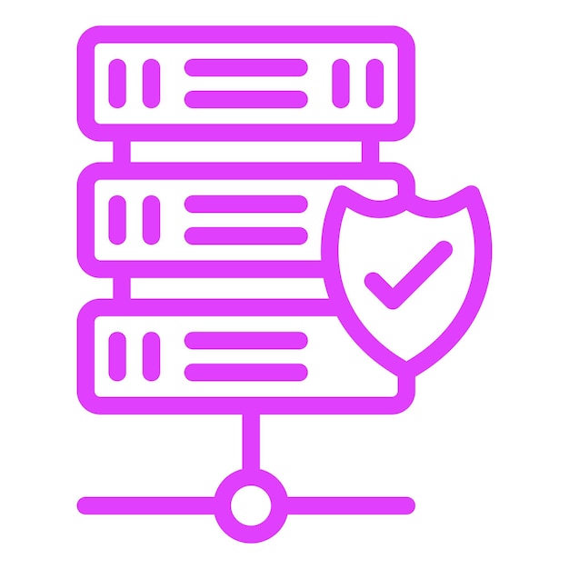 Ilustración del diseño del icono vectorial de la base de datos