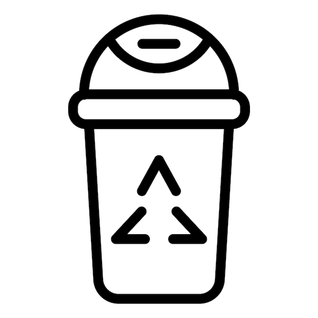 Ilustración del diseño del icono vectorial de la basura de reciclaje