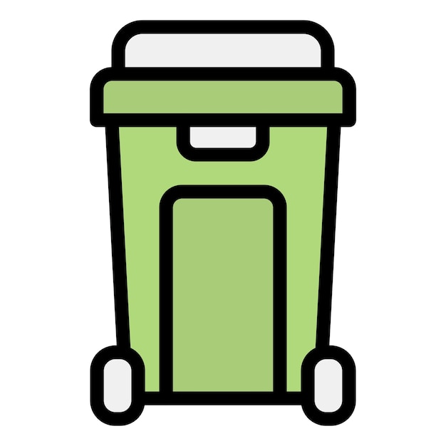 Ilustración del diseño del icono vectorial de la basura de reciclaje
