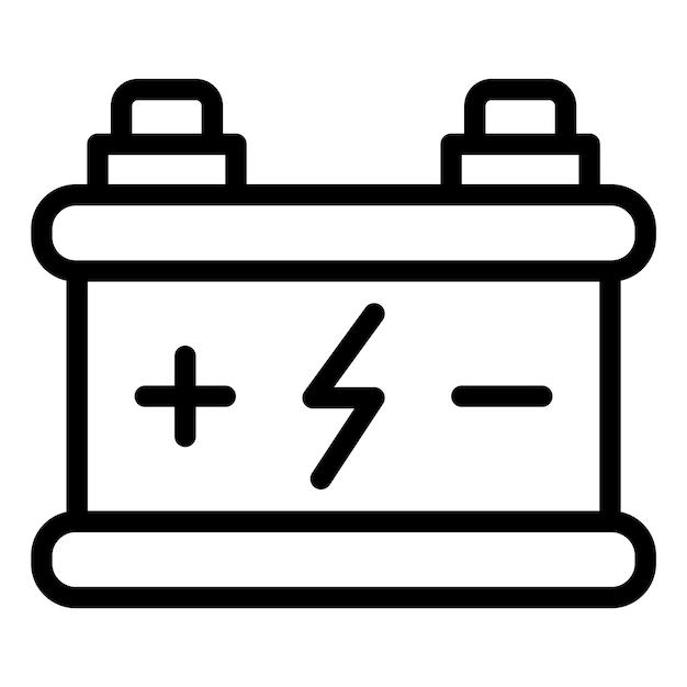 Ilustración del diseño del icono vectorial de la batería de automóvil
