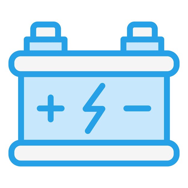 Ilustración del diseño del icono vectorial de la batería de automóvil