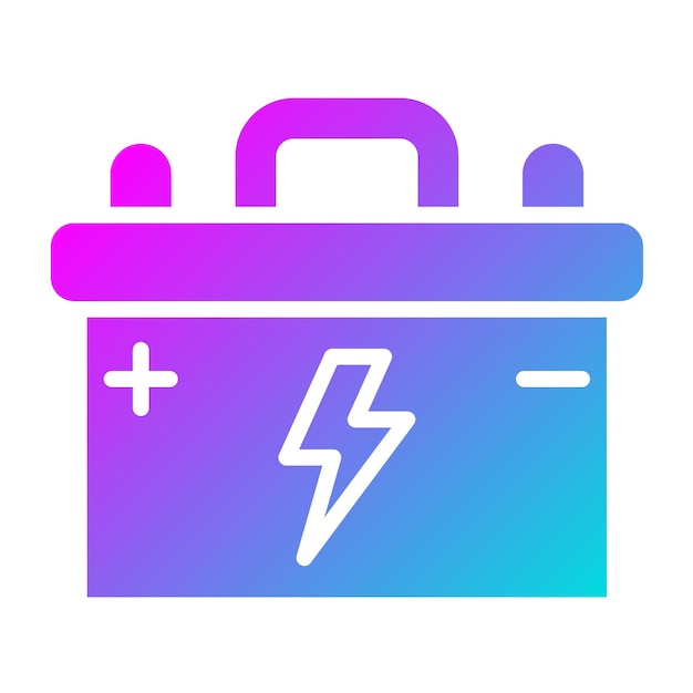 Ilustración del diseño del icono vectorial de la batería