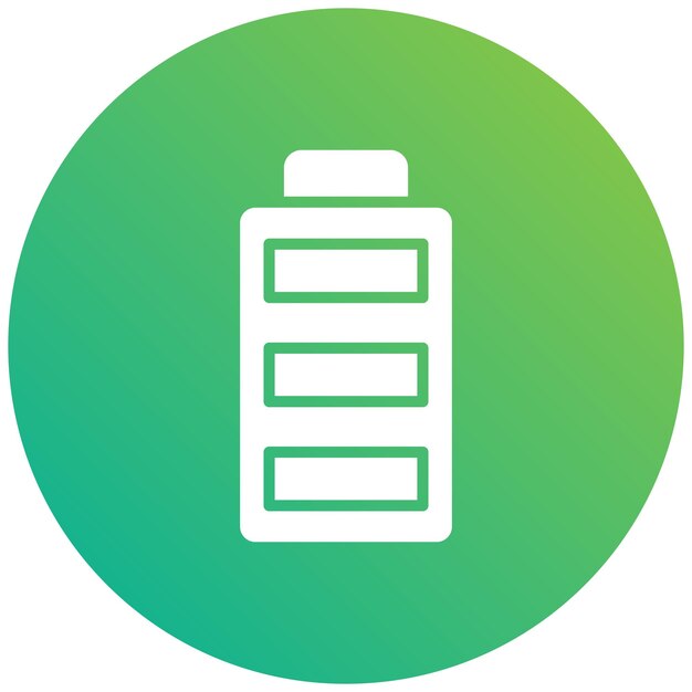 Ilustración del diseño del icono vectorial de la batería