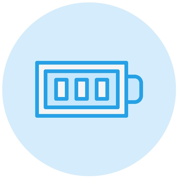 Ilustración del diseño del icono vectorial de la batería